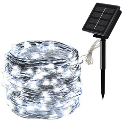 200 LED 20M lamps with solar panel - cold white