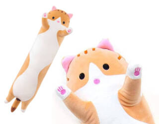 Long cat mascot cat 50cm - orange