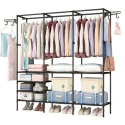 Large standing hanger triple wardrobe