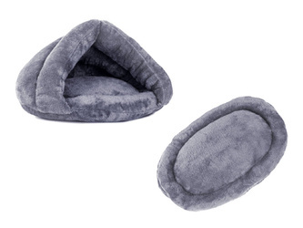 Dog and cat bed house + pillow - GRAY
