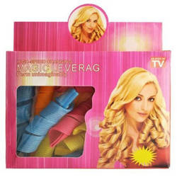 18 x magic curlers spiral rollers in box