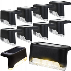 8x Solární lampa na schody - teplá bílá