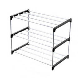 Shoe cabinet 3 levels - black