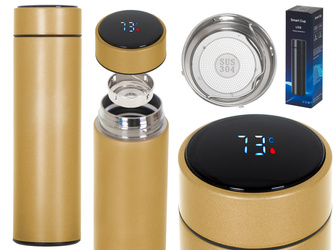 Thermos 500ml LCD thermal mug - gold