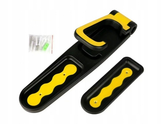 Plastic wall bike hanger holder - yellow