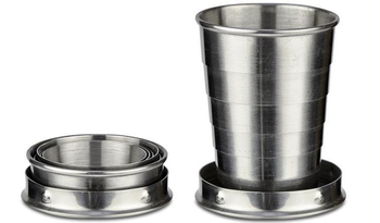 Folding hunting glass metal keychain