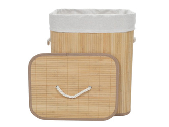 Składany bambusowy kosz na pranie