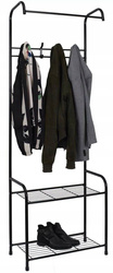 Clothes rack with shoe shelf (2 levels)