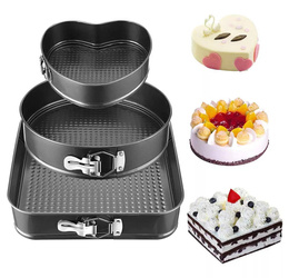 3 x springform cake tin heart-shaped baking mold