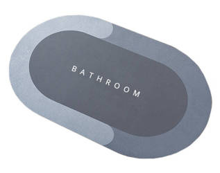 Quick-drying bathroom mat 80x50cm - oval
