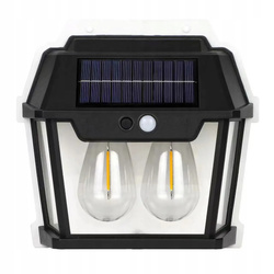 Solární nástěnná lampa se 2 žárovkami