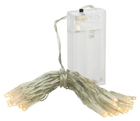 20 led świąteczne lampki sople - ciepły biały