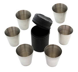Set of 6 glasses with case