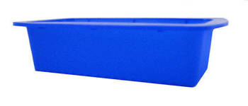 Silicone cake baking pan - blue