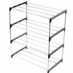 Shoe cabinet 4 levels - black