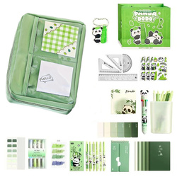 School pencil case - Panda set 43 pcs
