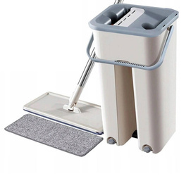 Płaski mop + dwukomorowe wiadro