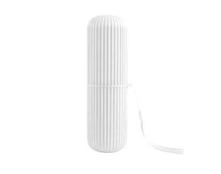 Holder for a toothbrush and toothpaste - white