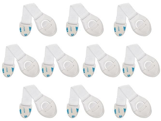 Cabinet lock 10 pieces - white