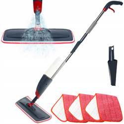 Spray flat mop with sprayer + 3 pads
