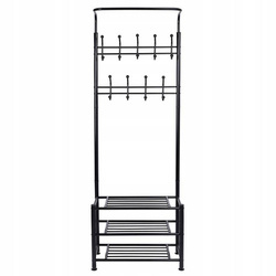 Steel clothes rack with 3 shelves