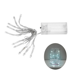 10 LED Christmas lights, icicles - cold white