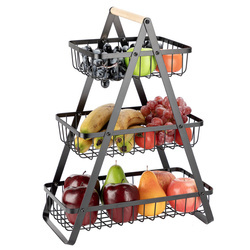 Three-level basket for fruit