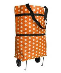 Foldable shopping trolley bag with wheels