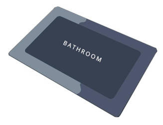 Quick-drying bathroom mat 40x60cm