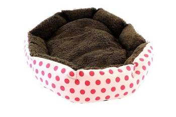 Dog and cat bed pontoon + pillow - pink