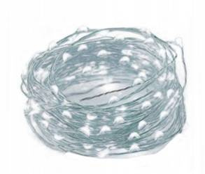 50 led lampki na druciku - zimny biały