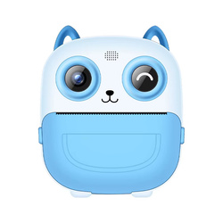 Mini Thermal Printer with Camera for Kids - Blue