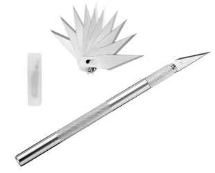 Precision modeling knife, scalpel + 10 blades