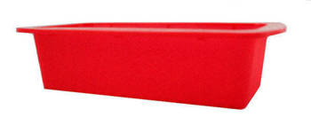 Silicone cake baking pan - red