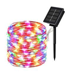 200 LED žárovek 20M se solárním panelem - RGB