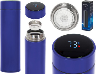 Thermos 500ml LCD thermal mug - blue