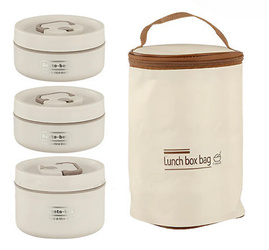 Lunchbox with thermal bag - beige