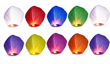 Lantern flying happiness lanterns, mix of 4 colors