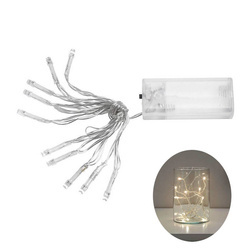 10 LED Christmas lights, icicles - warm white