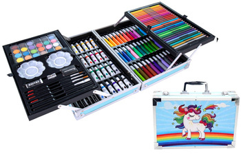 145-piece art set - blue, unicorn