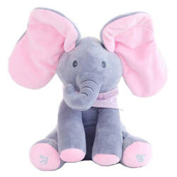 Peek-a-boo interactive elephant mascot - pink